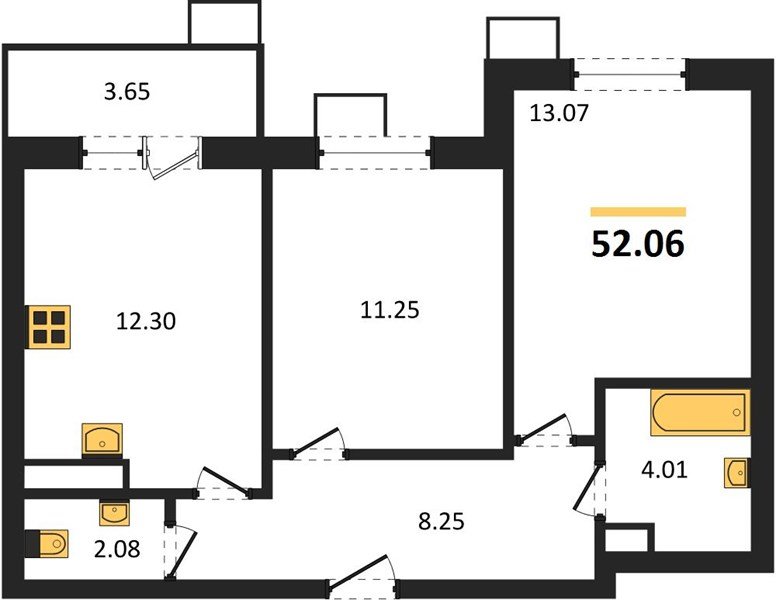 Фото №1: 2-комнатная квартира 52&nbsp;м², 6/18&nbsp;эт. - Краснодар, Прикубанский внутригородской округ, мкр. ЖК Тёплые Края