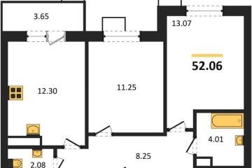 Фото №1: 2-комнатная квартира 52 м², 8/18 эт. - Краснодар, мкр. ЖК Тёплые Края,