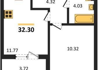 Фото №1: 1-комнатная квартира 32 м², 8/18 эт. - Краснодар, мкр. ЖК Тёплые Края,
