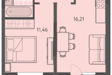 Фото №1: 1-комнатная квартира 37 м², 1/18 эт. - Краснодар, мкр. ЖК Тёплые Края,