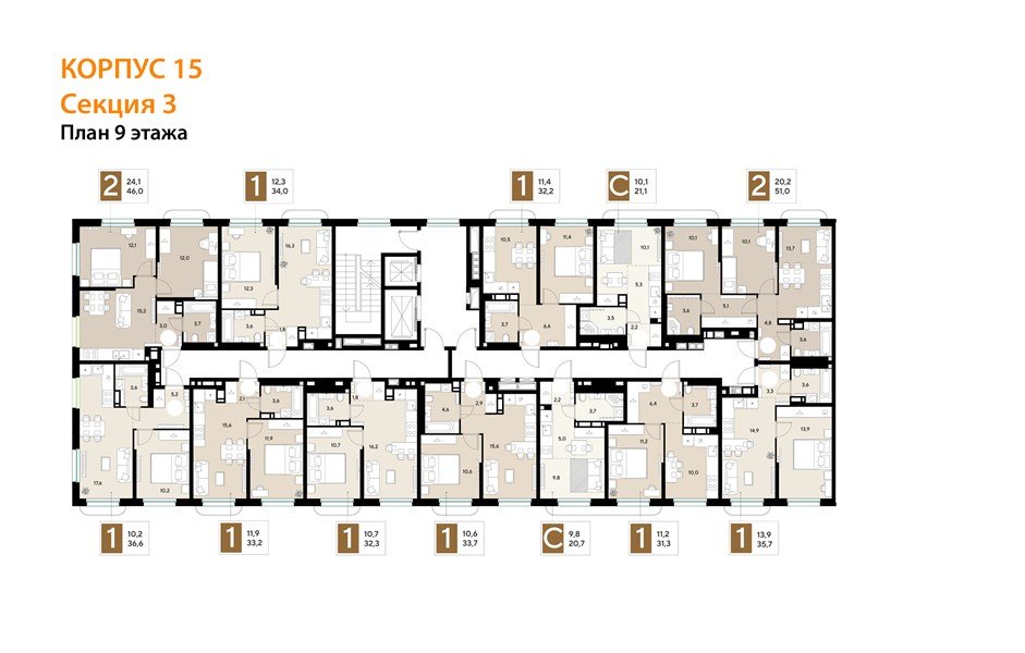 Фото №8: 1-комнатная квартира 35&nbsp;м², 9/18&nbsp;эт. - Краснодар, Прикубанский внутригородской округ, мкр. ЖК Грейд