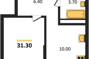 Фото №1: 1-комнатная квартира 31 м², 6/18 эт. - Краснодар, мкр. ЖК Грейд,