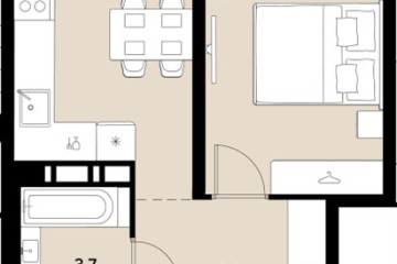 Фото №1: 1-комнатная квартира 34 м², 4/18 эт. - Краснодар, мкр. ЖК Грейд,