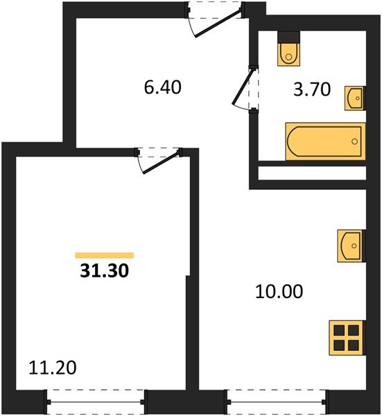 Фото №1: 1-комнатная квартира 31&nbsp;м², 12/18&nbsp;эт. - Краснодар, Прикубанский внутригородской округ, мкр. ЖК Грейд
