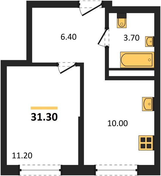 Фото №1: 1-комнатная квартира 31&nbsp;м², 14/18&nbsp;эт. - Краснодар, Прикубанский внутригородской округ, мкр. ЖК Грейд