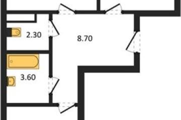 Фото №1: 2-комнатная квартира 63 м², 2/3 эт. - Берёзовый, мкр. жилой комплекс Нова Вита, ул. имени А.Н. Лодыгина, 6лит8