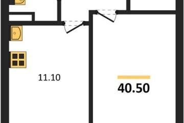 Фото №1: 1-комнатная квартира 40 м², 1/3 эт. - Берёзовый, мкр. жилой комплекс Нова Вита, ул. имени А.Н. Лодыгина, 6лит8