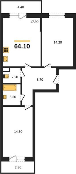 Фото №1: 2-комнатная квартира 64&nbsp;м², 1/3&nbsp;эт. - Берёзовый, Прикубанский внутригородской округ, Прогресс, жилой комплекс Прогресс, мкр. жилой комплекс Нова Вита, ул. имени А.Н. Лодыгина, 6лит8