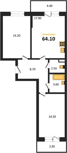 Фото №1: 2-комнатная квартира 64&nbsp;м², 1/3&nbsp;эт. - Берёзовый, Прикубанский внутригородской округ, Прогресс, жилой комплекс Прогресс, мкр. жилой комплекс Нова Вита, ул. имени А.Н. Лодыгина, 6лит8