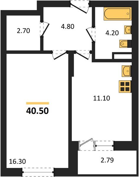 Фото №1: 1-комнатная квартира 40&nbsp;м², 1/3&nbsp;эт. - Берёзовый, Прикубанский внутригородской округ, Прогресс, жилой комплекс Прогресс, мкр. жилой комплекс Нова Вита, ул. имени А.Н. Лодыгина, 6лит8