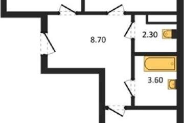 Фото №1: 2-комнатная квартира 63 м², 2/3 эт. - Берёзовый, мкр. жилой комплекс Нова Вита, ул. имени А.Н. Лодыгина, 6лит8