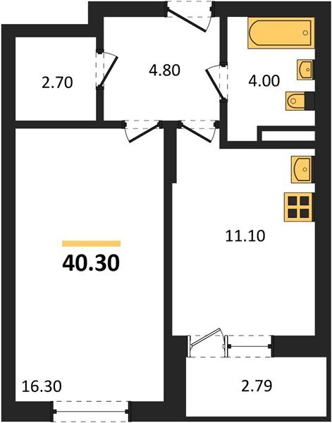 Фото №1: 1-комнатная квартира 40&nbsp;м², 2/3&nbsp;эт. - Берёзовый, Прикубанский внутригородской округ, Прогресс, жилой комплекс Прогресс, мкр. жилой комплекс Нова Вита, ул. имени А.Н. Лодыгина, 6лит8