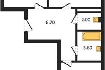Фото №1: 2-комнатная квартира 63 м², 3/3 эт. - Берёзовый, мкр. жилой комплекс Нова Вита, ул. имени А.Н. Лодыгина, 6лит8