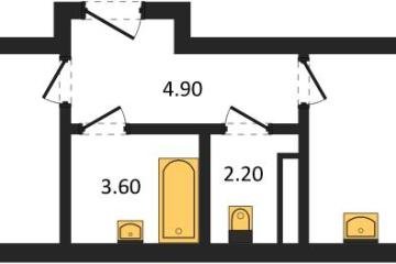 Фото №1: 1-комнатная квартира 41 м², 2/3 эт. - Берёзовый, мкр. жилой комплекс Нова Вита, ул. имени А.Н. Лодыгина, 6лит11