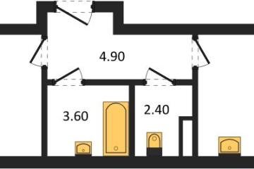 Фото №1: 1-комнатная квартира 41 м², 1/3 эт. - Берёзовый, мкр. жилой комплекс Нова Вита, ул. имени А.Н. Лодыгина, 6лит11