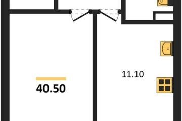 Фото №1: 1-комнатная квартира 40 м², 1/3 эт. - Берёзовый, мкр. жилой комплекс Нова Вита, ул. имени А.Н. Лодыгина, 6лит11