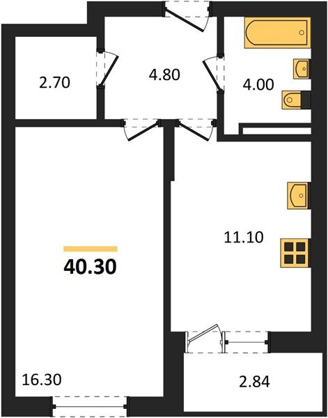 Фото №1: 1-комнатная квартира 40&nbsp;м², 2/3&nbsp;эт. - Берёзовый, Прикубанский внутригородской округ, Прогресс, жилой комплекс Прогресс, мкр. жилой комплекс Нова Вита, ул. имени А.Н. Лодыгина, 6лит11