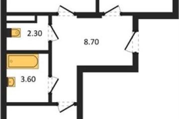 Фото №1: 2-комнатная квартира 64 м², 2/3 эт. - Берёзовый, мкр. жилой комплекс Нова Вита, ул. имени А.Н. Лодыгина, 6лит12