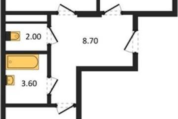 Фото №1: 2-комнатная квартира 63 м², 3/3 эт. - Берёзовый, мкр. жилой комплекс Нова Вита, ул. имени А.Н. Лодыгина, 6лит12