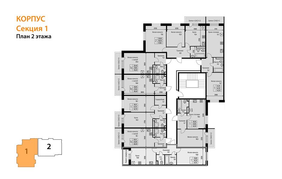 Фото №8: 1-комнатная квартира 41&nbsp;м², 2/3&nbsp;эт. - Берёзовый, Прикубанский внутригородской округ, Прогресс, жилой комплекс Прогресс, мкр. жилой комплекс Нова Вита, ул. имени А.Н. Лодыгина, 6лит12