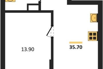 Фото №1: 1-комнатная квартира 35 м², 8/16 эт. - Краснодар, мкр. ЖК Грейд,