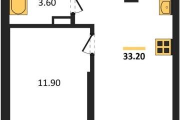 Фото №1: 1-комнатная квартира 33 м², 10/16 эт. - Краснодар, мкр. ЖК Грейд,