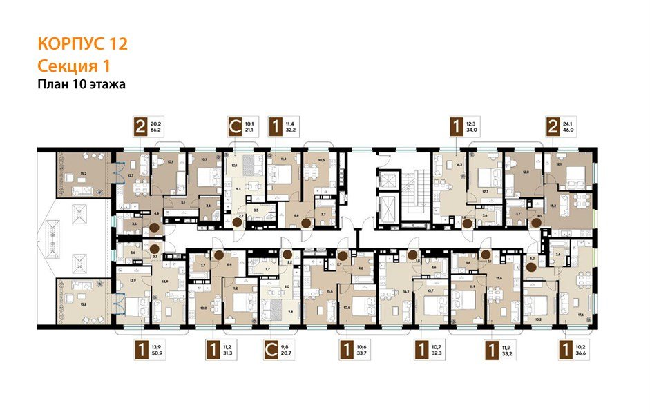 Фото №8: 1-комнатная квартира 32&nbsp;м², 10/16&nbsp;эт. - Краснодар, Прикубанский внутригородской округ, мкр. ЖК Грейд