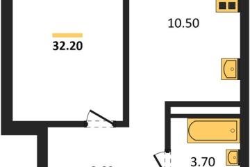Фото №1: 1-комнатная квартира 32 м², 10/16 эт. - Краснодар, мкр. ЖК Грейд,
