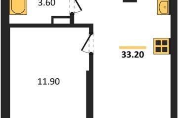 Фото №1: 1-комнатная квартира 33 м², 13/16 эт. - Краснодар, мкр. ЖК Грейд,