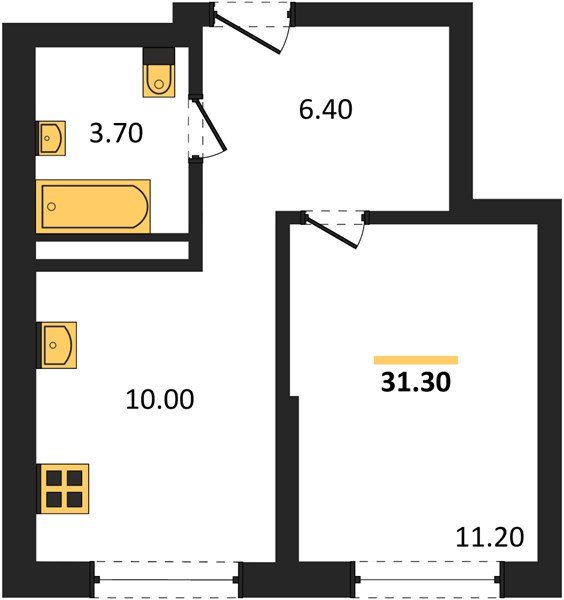 Фото №1: 1-комнатная квартира 31&nbsp;м², 13/16&nbsp;эт. - Краснодар, Прикубанский внутригородской округ, мкр. ЖК Грейд