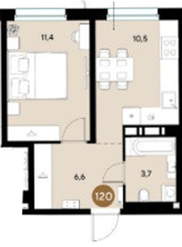Фото №1: 1-комнатная квартира 32&nbsp;м², 13/16&nbsp;эт. - Краснодар, Прикубанский внутригородской округ, мкр. ЖК Грейд