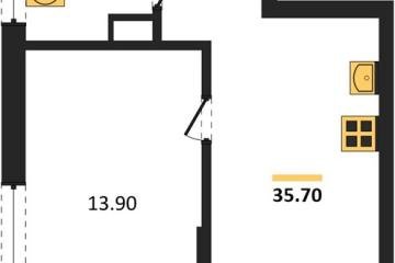 Фото №1: 1-комнатная квартира 35 м², 14/16 эт. - Краснодар, мкр. ЖК Грейд,
