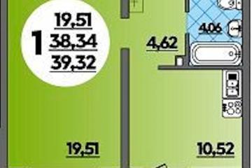 Фото №1: 1-комнатная квартира 39 м², 1/9 эт. - Майкоп,