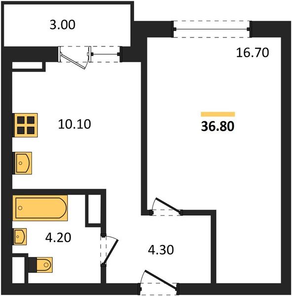 Фото №1: 1-комнатная квартира 36&nbsp;м², 15/18&nbsp;эт. - Краснодар, Прикубанский внутригородской округ, ЖК Бауинвест, мкр. ЖК Парк у Дома, ул. Героев-Разведчиков, 11к2