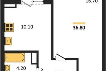 Фото №1: 1-комнатная квартира 36 м², 18/18 эт. - Краснодар, мкр. ЖК Парк у Дома, ул. Героев-Разведчиков, 11к2