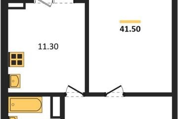 Фото №1: 1-комнатная квартира 41 м², 12/18 эт. - Краснодар, мкр. ЖК Парк у Дома, ул. Героев-Разведчиков, 11к2