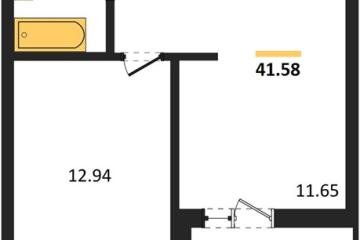 Фото №1: 1-комнатная квартира 41 м², 11/18 эт. - Знаменский, мкр. Родные Просторы,