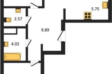 Фото №1: 2-комнатная квартира 72 м², 4/18 эт. - Знаменский, мкр. Родные Просторы,