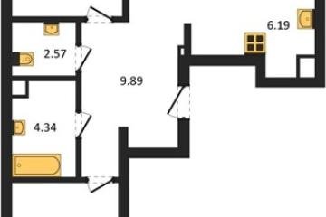 Фото №1: 2-комнатная квартира 73 м², 2/18 эт. - Знаменский, мкр. Родные Просторы,