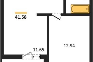 Фото №1: 1-комнатная квартира 41 м², 3/18 эт. - Знаменский, мкр. Родные Просторы,