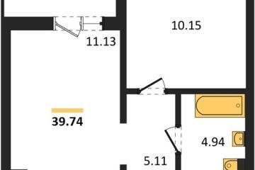 Фото №1: 1-комнатная квартира 39 м², 3/18 эт. - Знаменский, мкр. Родные Просторы,