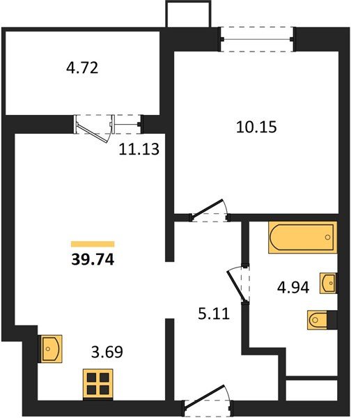 Фото №1: 1-комнатная квартира 39&nbsp;м², 5/18&nbsp;эт. - Знаменский, Карасунский внутригородской округ, мкр. Родные Просторы