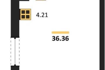 Фото №1: Студия 36 м², 2/18 эт. - Знаменский, мкр. Родные Просторы,