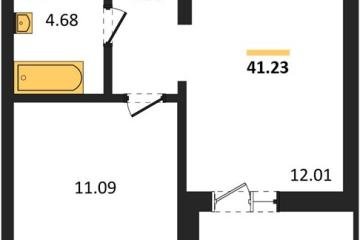 Фото №1: 1-комнатная квартира 41 м², 4/18 эт. - Знаменский, мкр. Родные Просторы,