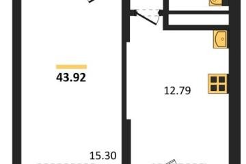 Фото №1: 1-комнатная квартира 43 м², 9/18 эт. - Знаменский, мкр. Родные Просторы,