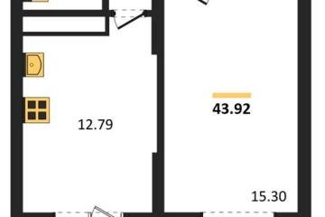 Фото №1: 1-комнатная квартира 43 м², 5/18 эт. - Знаменский, мкр. Родные Просторы,