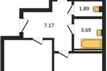Фото №1: 2-комнатная квартира 72 м², 10/18 эт. - Знаменский, мкр. Родные Просторы,