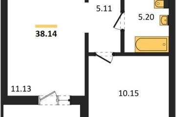 Фото №1: 1-комнатная квартира 40 м², 2/18 эт. - Знаменский, мкр. Родные Просторы,