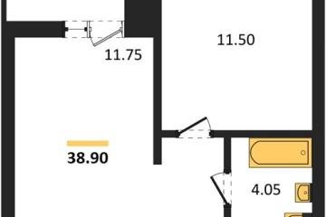 Фото №1: 1-комнатная квартира 38 м², 3/18 эт. - Знаменский, мкр. Родные Просторы,