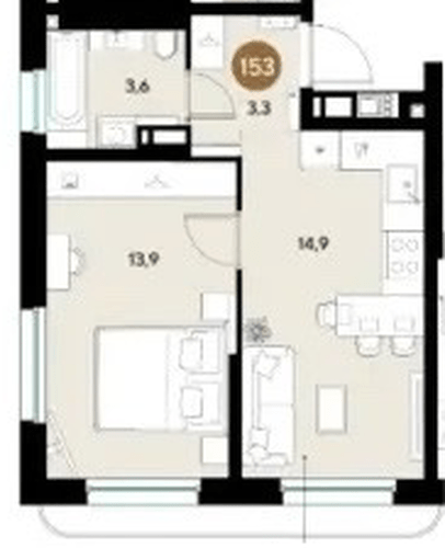 Фото №1: 1-комнатная квартира 35&nbsp;м², 16/18&nbsp;эт. - Краснодар, мкр. Прикубанский внутригородской округ